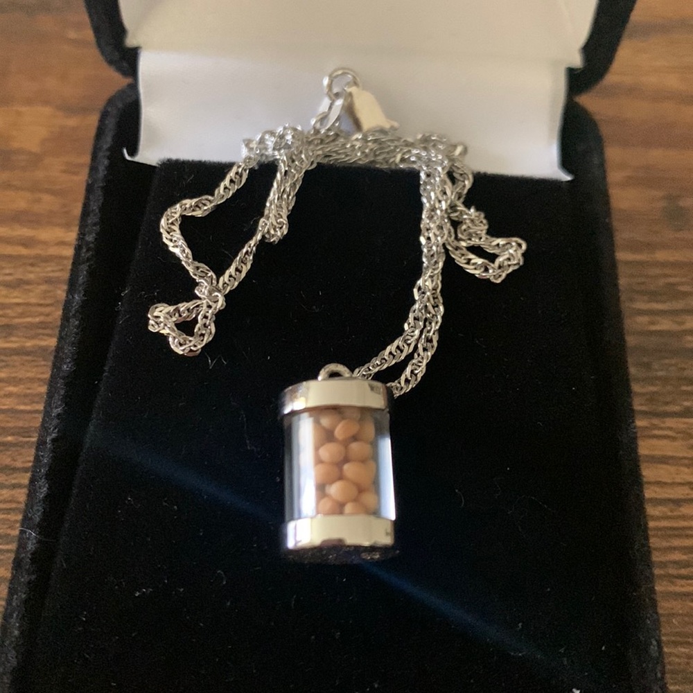 Sterling Silver Zales Rembrandt Mustard Seed Necklace. ✨